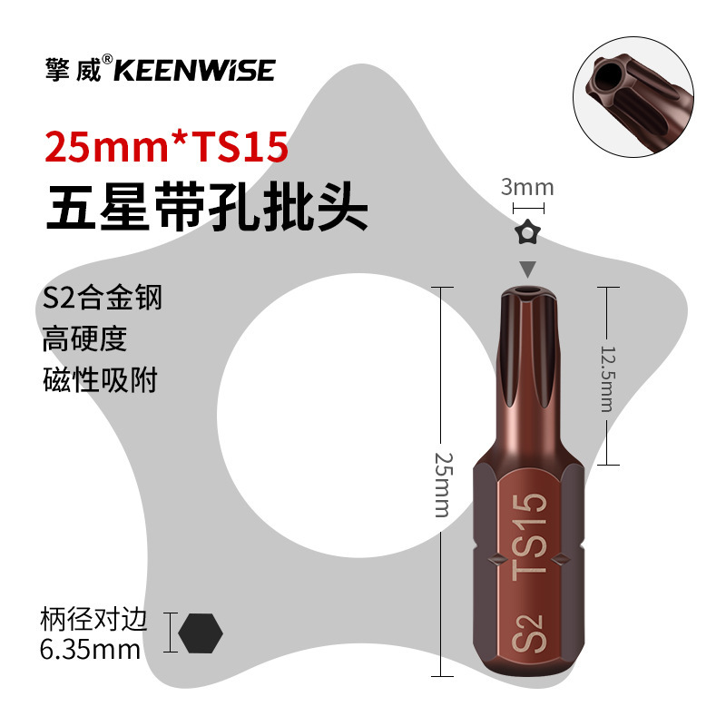 十字短批头套装超短内六角披头一字梅花带孔三角五星U型四方25mm|undefined