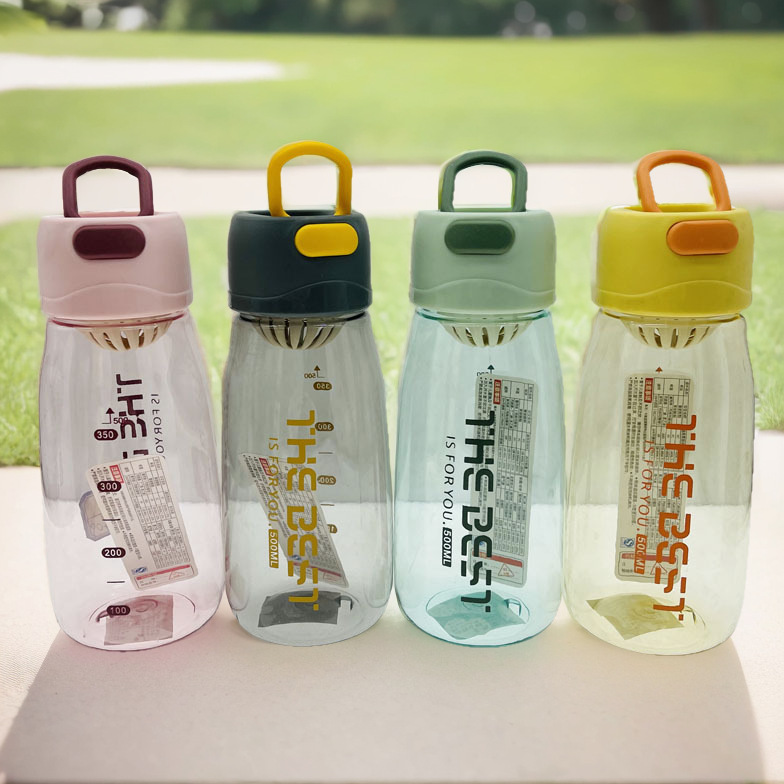 Baijia 0816 nueva taza de agua estudiante deportes portátil creativo hombres y mujeres taza portátil simple con escala taza portátil