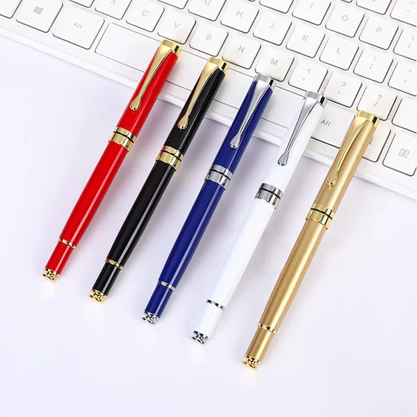 Business metal sign pen advertising gift pen 0.5mm fountain pen office meeting gel pen ball pen logo