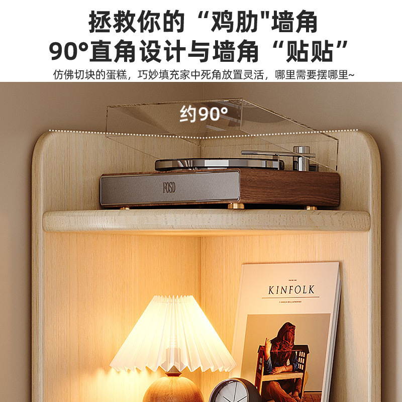 Estantería de la esquina del piso al techo Estante de la estantería Sala de estar Estante de la esquina del hogar Dormitorio Gabinete estrecho Estante de pie Gabinete de la esquina Estante de la esquina