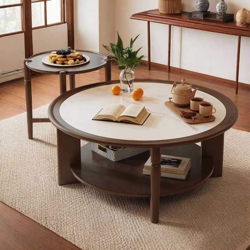 Medieval Style Coffee Table Combination Living Room Small Apartment Retro Solid Wood Tv French Tv Cabinet French Retro Coffee Table