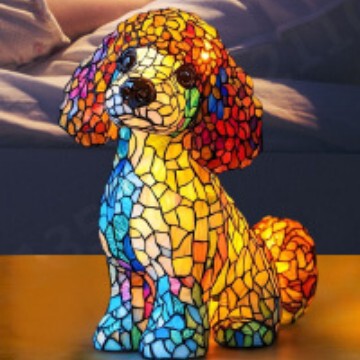 クロスボーダー新シンフォニー奇妙な犬シリーズ像 LED ナイトライトホームデスクトップ装飾樹脂装飾品|undefined