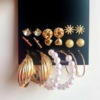Pearl Drop Earrings Set For Women Fashion Gold NEW Jewelry