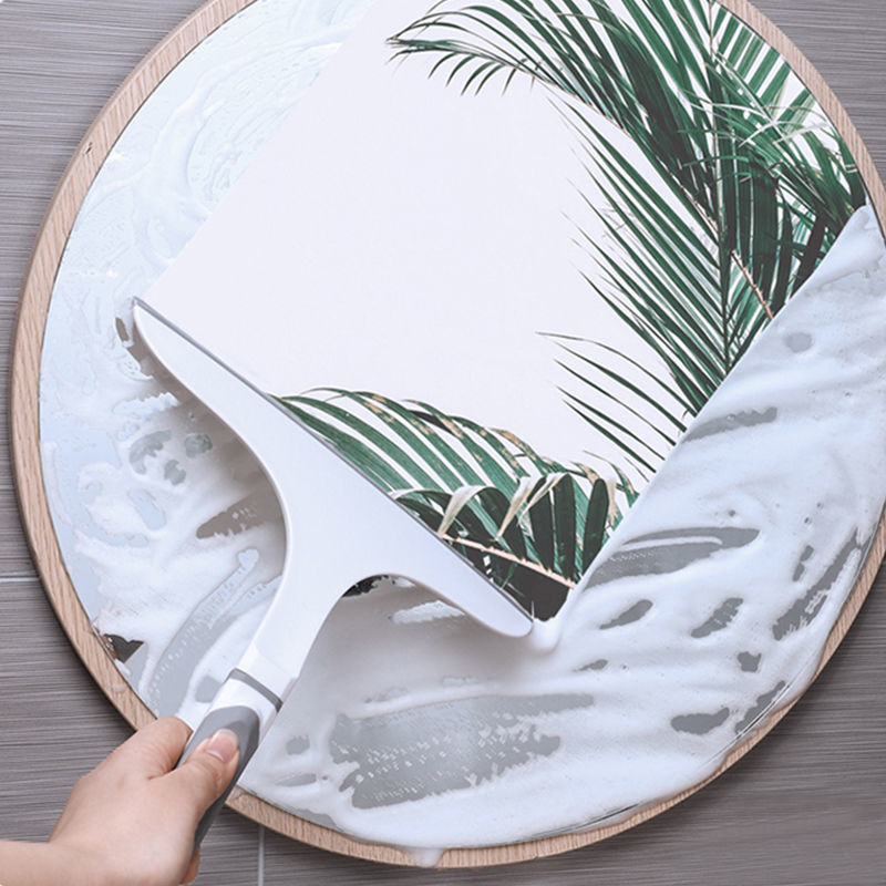 Short handle glass wiper car windshield cleaning brush household multifunctional silicone brush head window cleaning artifact