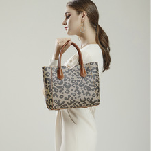 輕奢品牌女包單肩包女士時尚豹紋斜挎包大容量奢侈品包包托特包
