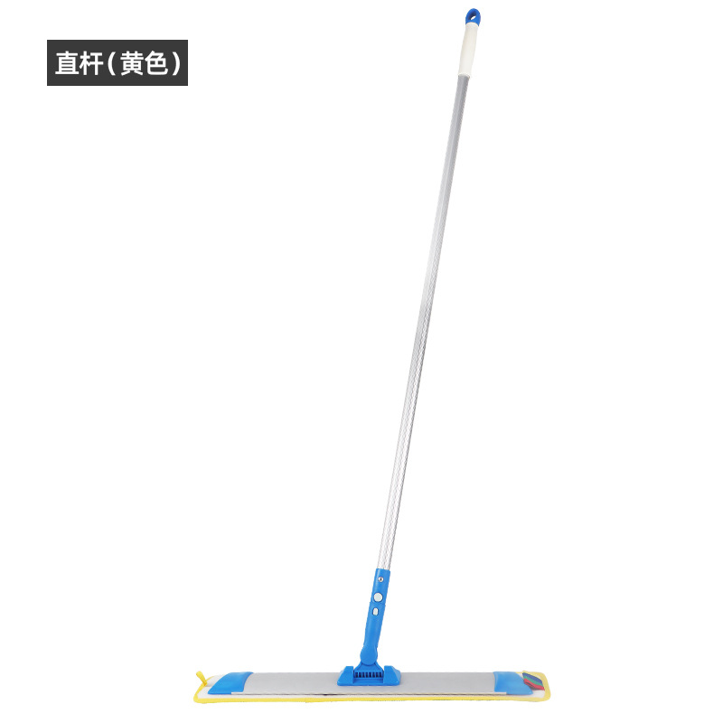 Mopa plana retráctil grande con cinta mágica para limpieza del hogar y hospitales, mopa para pisos con placa de aluminio y cierre adhesivo, de doble uso para limpieza en seco y húmedo.