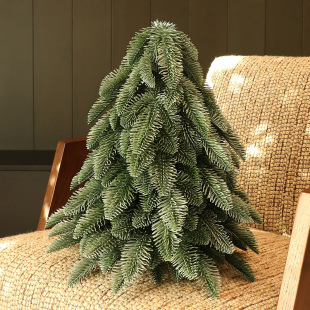 New Christmas tree pure PE simulation nobel pine high-end restaurant hotel desktop ornaments Christmas decorations wholesale