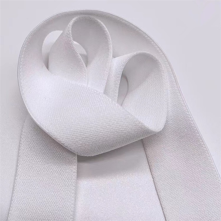 黑白 仿尼龙拉毛松紧带 柔软贴皮肤弹力双面绒织带松紧带工厂直营