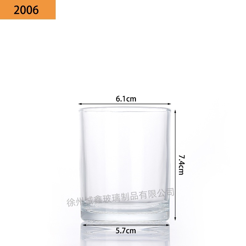 Vasos de vidrio transparentes para velas aromáticas al por mayor, portavelas de vidrio, adornos perfumados, vasos vacíos, recipientes para velas DIY, estilo nórdico