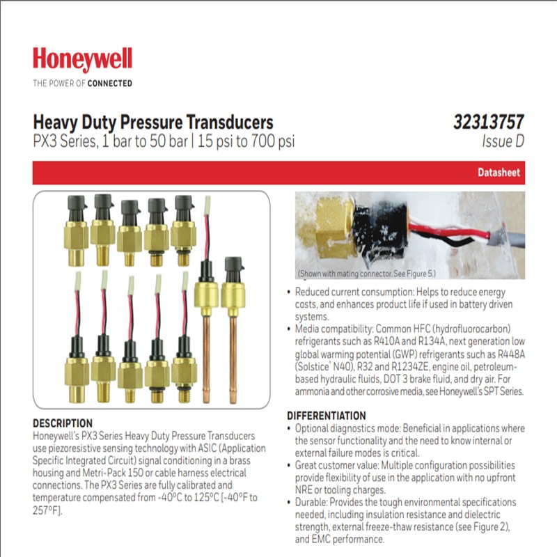 PX3AN2BS150PSAAX 霍尼韦尔Honeywell授权代理压力传感器技术支持