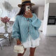 Crewneck Lace-up Knitted Cardigan Jacket 2025 European and American Cross-border Autumn and Winter New Solid Color Commuter Simple Sweater for Women