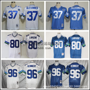 Rugby Uniform Seahawk Team Retro Jersey No. 37 Embroidery Retro MN Team 96 # Sportswear Export Wholesale