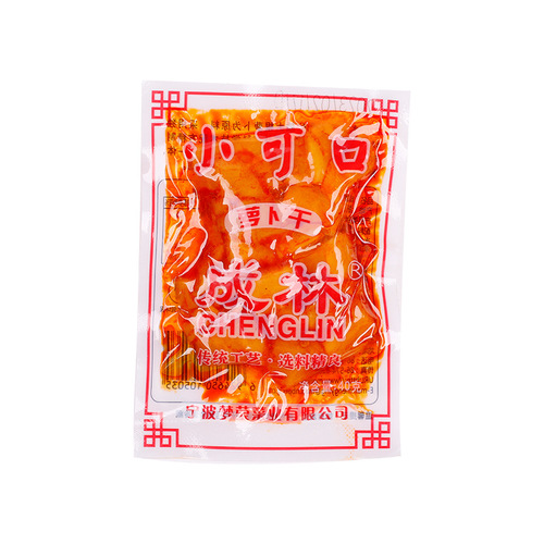 Chenglin 40g Carrot Slivers Cold Appetizer Breakfast Pickled Vegetable Side Dish Spicy Pickled Mustard Greens