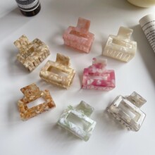 YHJ发饰韩版醋酸发夹少女气质发饰几何盘发抓夹后脑勺鲨鱼夹发抓