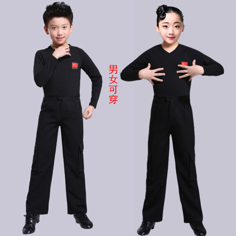924 long sleeve black +1022 pocket pants Black