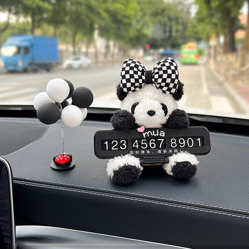 Tarjeta de estacionamiento temporal de automóvil Dibujos animados lindo creativo nuevo automóvil móvil automóvil móvil número de teléfono placa accesorios de automóvil