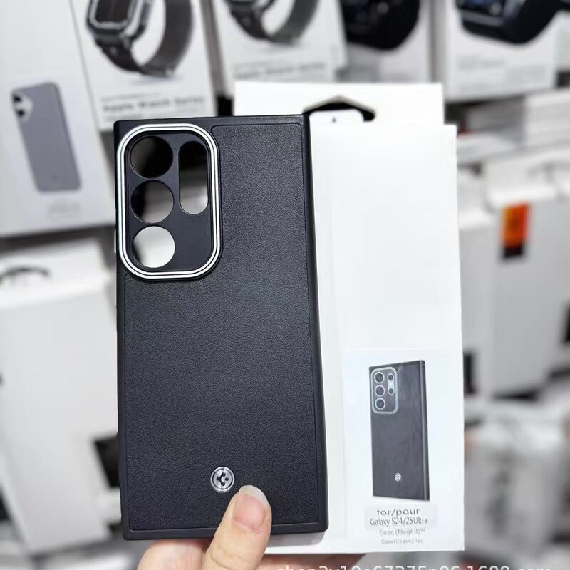 Spigen Is Suitable for iPhone 14 Mobile Phone Case Magnetic Business Leather Protective Cover Apple 15Pro All-Inclusive Anti-Fall