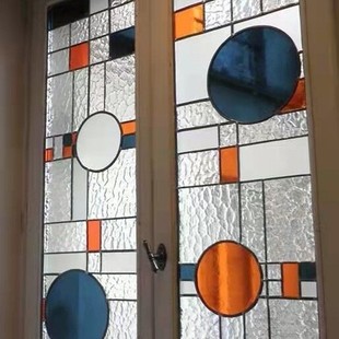 Customized Black Solder Copper Strips and Lead Strips Inlaid with Art Glass Painted Colorfuled Glass Spliced ​​European Art Glass