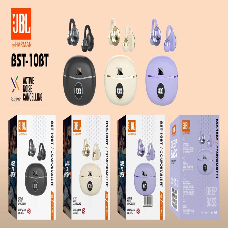 Suitable for Jbl Bst-10Bt Bluetooth Earphones, Ear Clip-Style Music Sports Headphones, Logo, Foreign Trade Cross-Border Export