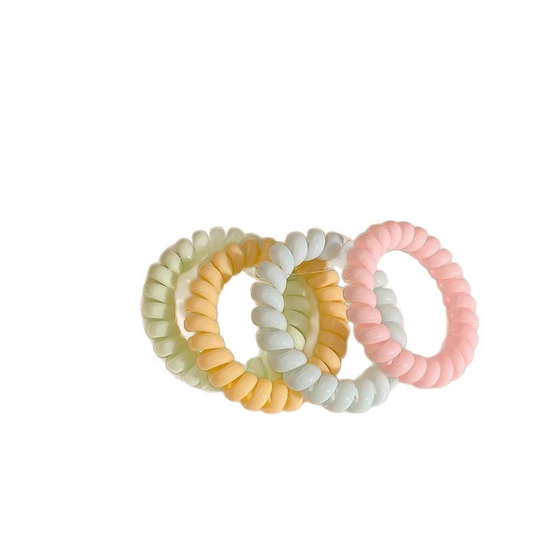 Dolce color cable telefónico cabello anillo de cabello cuerda de cabello mujer simple sin marcas cuerda de cabello no daña el cabello banda de goma cubierta de cabello
