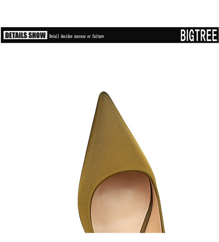Mode einfach alle-passenden high heels dünne fersen high heels flach mund spitzen frühling und herbst satin frauen der einzelnen schuhe_voghion.com