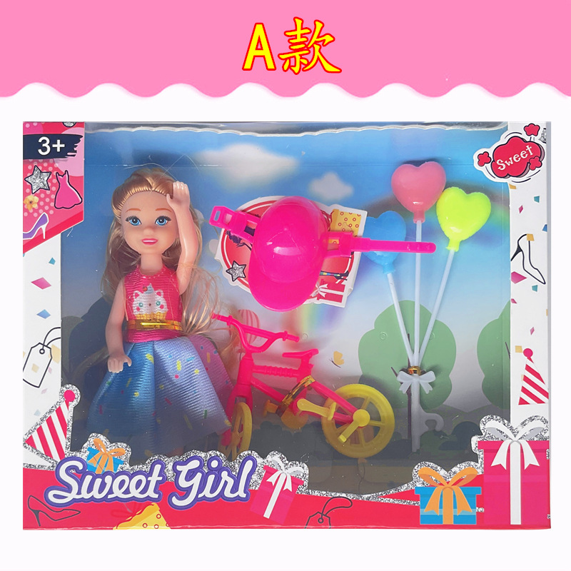 Comercio exterior único al por mayor transfronterizo caja de regalo set pequeña Kelly Kelly Barbie muñecas juguetes de niña casa