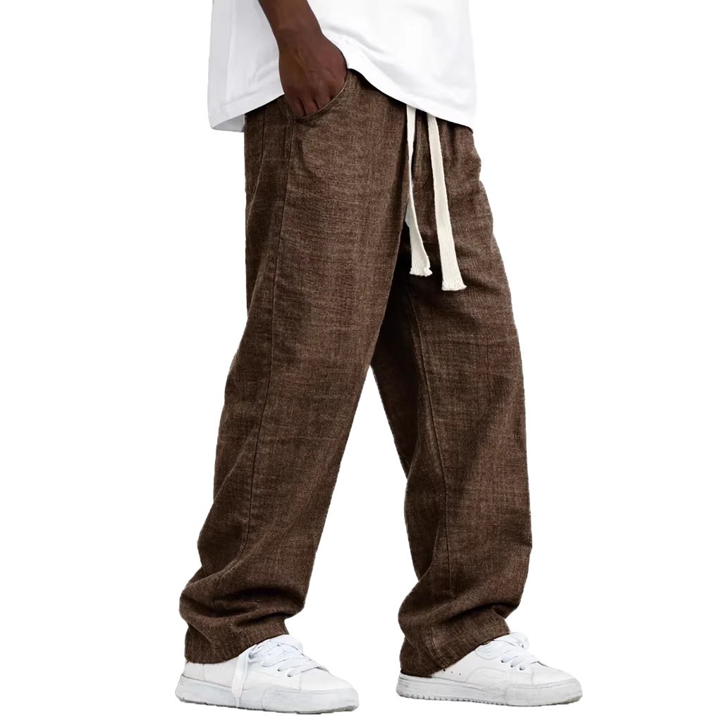 Sommerliche Freizeithose für Herren – Leichte Leinenmischung, gerades Bein, atmungsaktiv und bequem, in verschiedenen Farben erhältlich, auch für große Größen._voghion.com