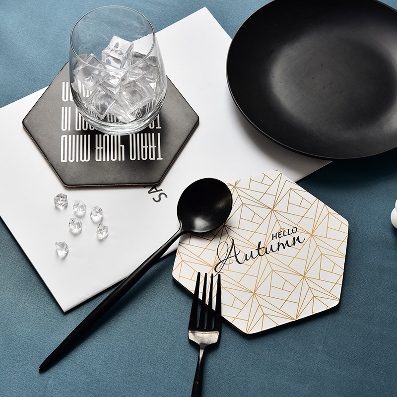 Ins Heat Insulation Coaster Home Food Shooting Props Table Mat Hotel Bar Coaster Decorative Ornaments Photo