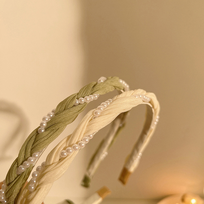Perlen Twist Haarreif Für Mädchen Süßes Sommer Haar-accessoire_voghion.com
