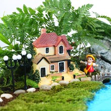 2BPU鱼缸造景小房子摆件微景观装饰品欧式别墅建筑微缩模型diy材