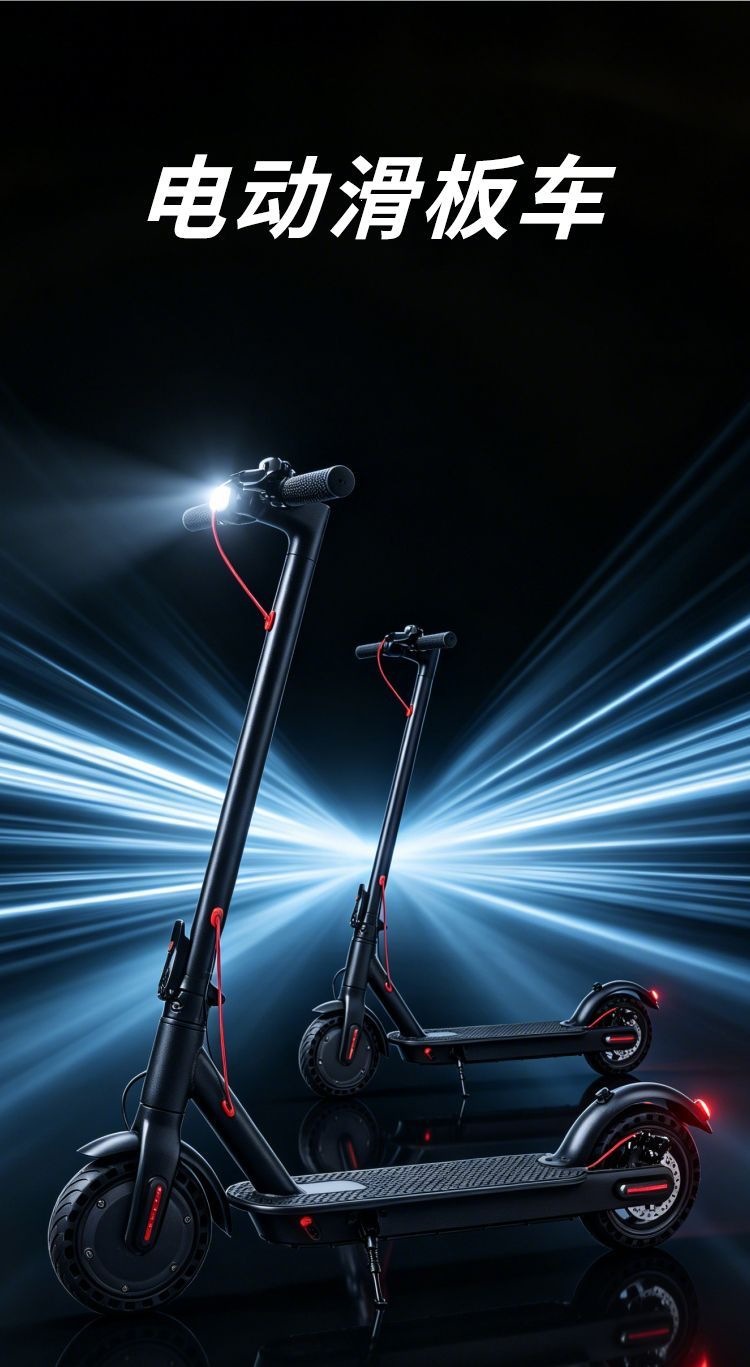 New electric scooter for adults, portable and foldable, two-wheeled electric vehicle for commuting to work and for students