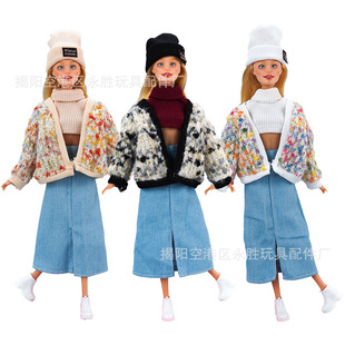 Autumn and Winter changing doll popcorn coat series 6 points 30CM11 inch cute design doll clothes Amazon foreign trade