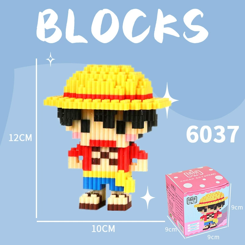 Cartoon Building Block Toy Set, Mini Constructor Doll, 9×9×9 cm, Assorted Character Designs