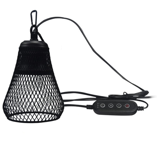 Timing adjustment switch reptile lampshade turtle basking lamp lizard cat dog pet heating insulation lamp mesh cover