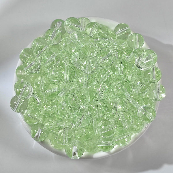 Transparent glass round beads