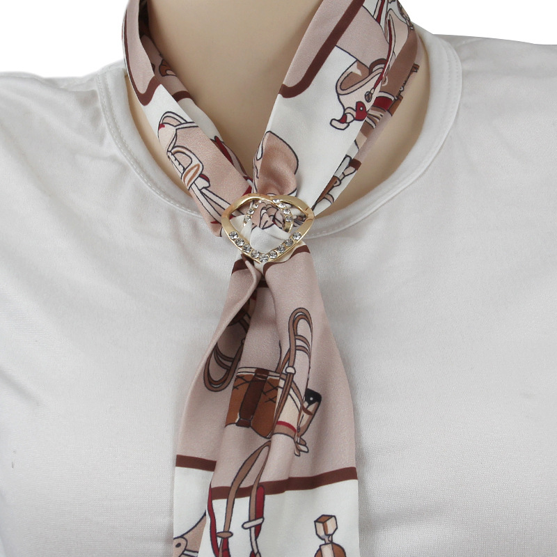 Love scarf buckle peach heart corner buckle waist magic hem clothes decoration rhinestone simple knot button shirt collar_voghion.com