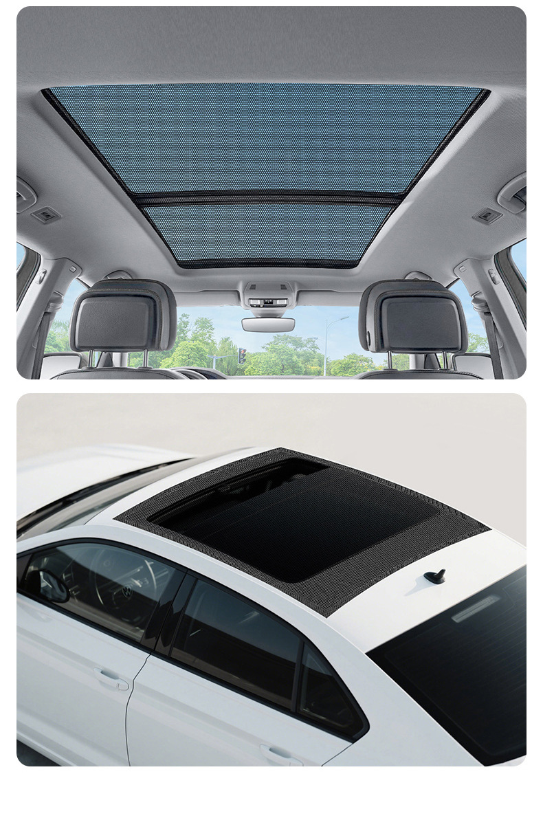 Car Sunroof Mosquito Net, Magnetic Suction Sunroof Mosquito Screen, Suv Panoramic Sunroof Net, Sun Protection and Shading Screen