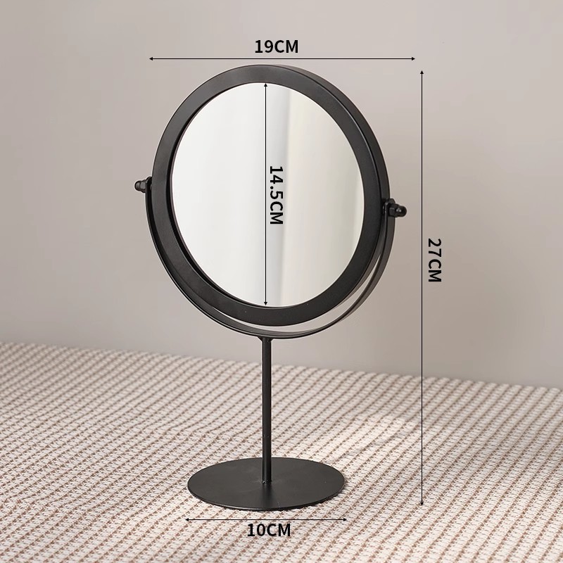 Espejo doméstico de explosión transfronteriza dormitorio espejo decorativo dormitorio espejo de maquillaje dormitorio espejo de vestir espejo de escritorio de metal de alto valor