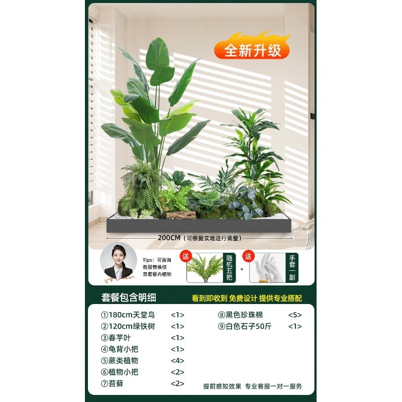 仿真绿植造景组合橱窗装饰假植物景观造景庭院布置玄关室内氛围树|undefined