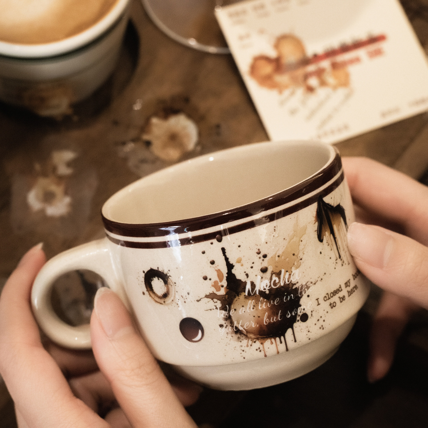 Hermoso día PET cinta troquelada memoria de café rastro de café collage material de cuenta de mano pegatinas decorativas de bricolaje