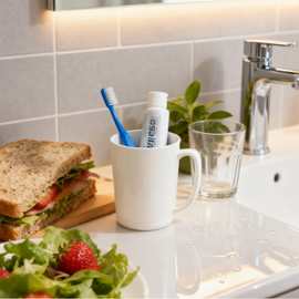 旅行牙杯漱口杯简约塑料水杯茶杯洗漱杯牙刷杯卫生间家用印制logo