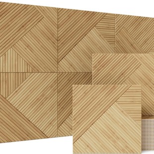 Polyester fiber sound-absorbing board 3d three-dimensional self-adhesive wood grain grid board wall sticker wall sound insulation board sound-absorbing cotton material