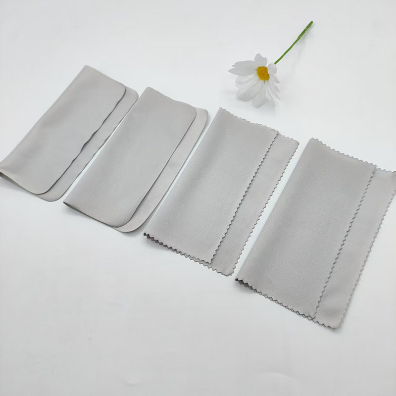Tela para gafas, bolsa para gafas, aguja gris de alta calidad, una lente de tela limpia, joyería, película para teléfono móvil, toallita, LOGOTIPO image 3