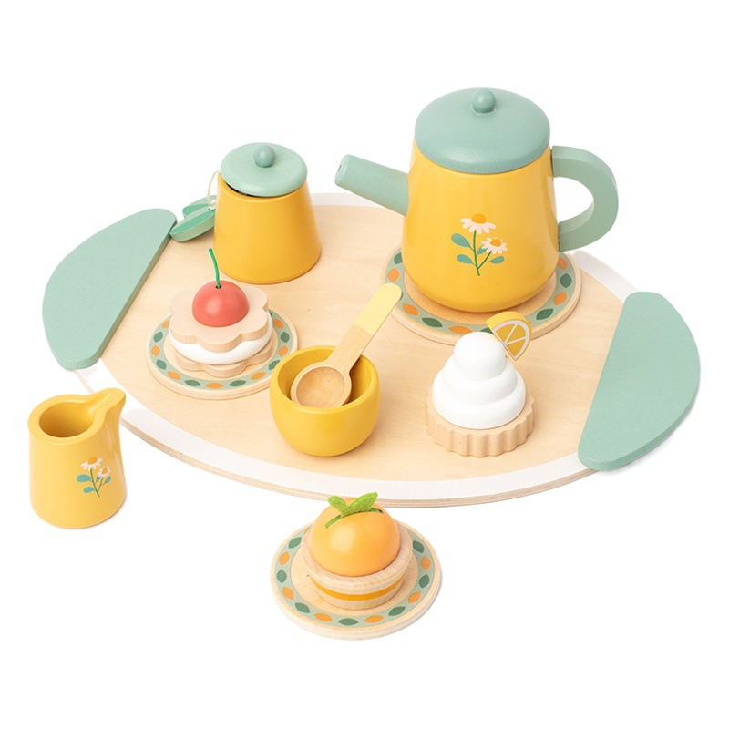 Simulación de los niños Juego casa té postre juego kindergarten juego rol madera educación temprana Juguetes