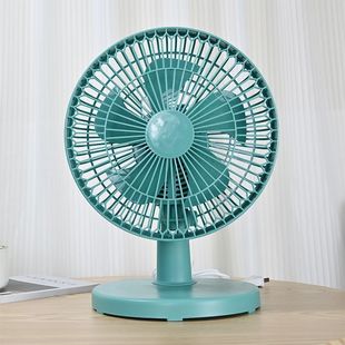 Electric Fan Household Mini Small Shaking Table Fan Student Dormitory Office Silent Five-Blade Fan with Strong Wind