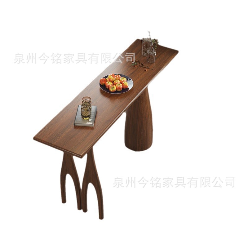 北欧全实木吧台桌家用高脚桌小户型阳台长桌客厅隔断岛台餐桌一体|undefined