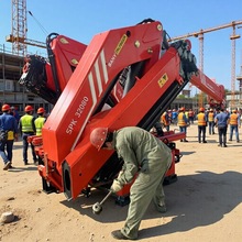 【程力集团】出口Palfinger 12吨折臂随车吊双卷扬重型工程起重机