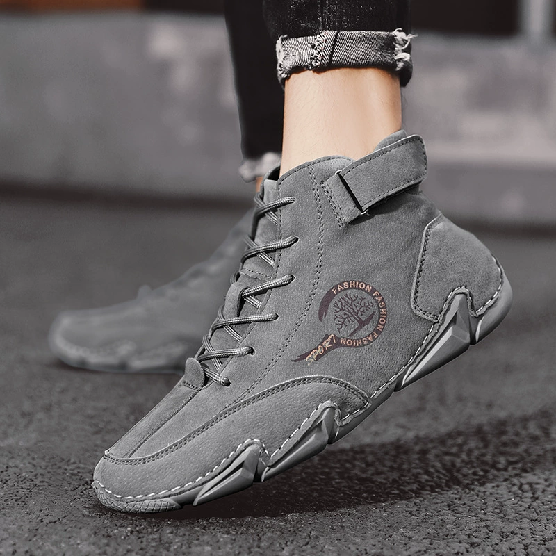 Осень-зима новая кожаная мужская ботинка high-top большие размеры британский дикий Мартины ботинки