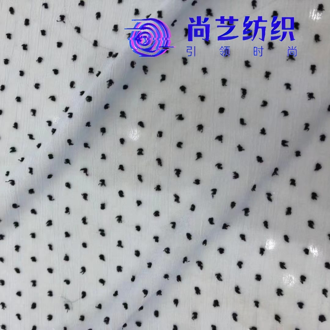 春夏新款 雪纺面料 提花小圆点 连衣裙 童装 饰品布料R693