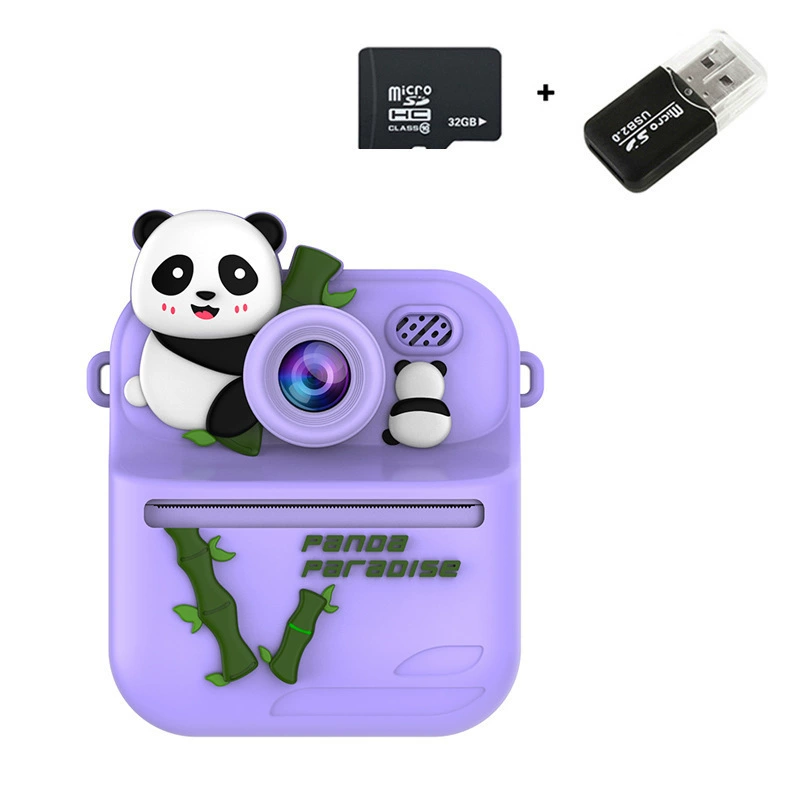 Новый фотоаппарат моментальной печати для детей Polaroid для мгновенных снимков, фронтальная и тыльная двойная камера, 2,4'' HD-экран, маленькая камера